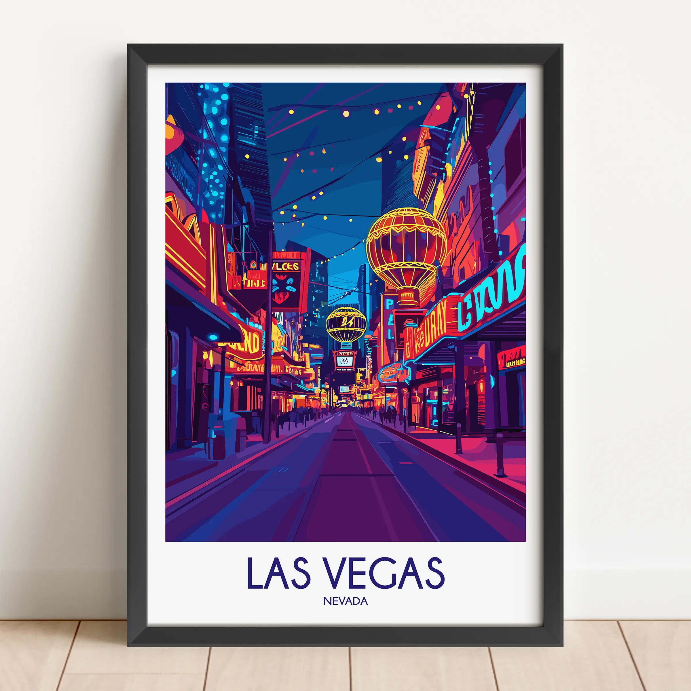 Las Vegas Retro Travel Illustration