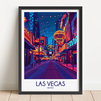 Las Vegas Retro Travel Illustration