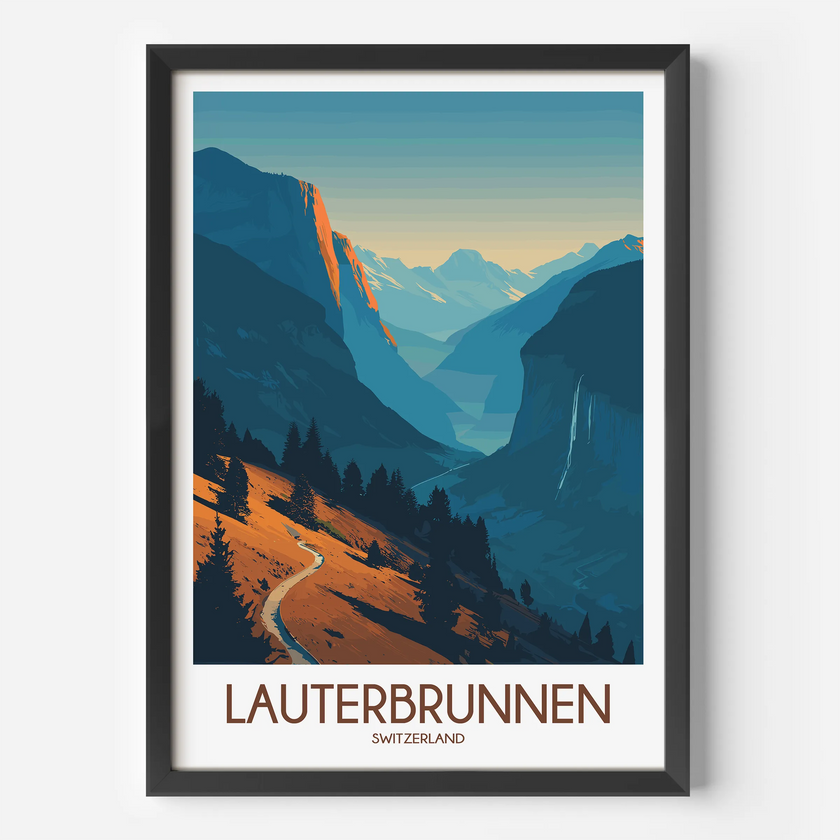 Lauterbrunnen Minimalist Wall Art