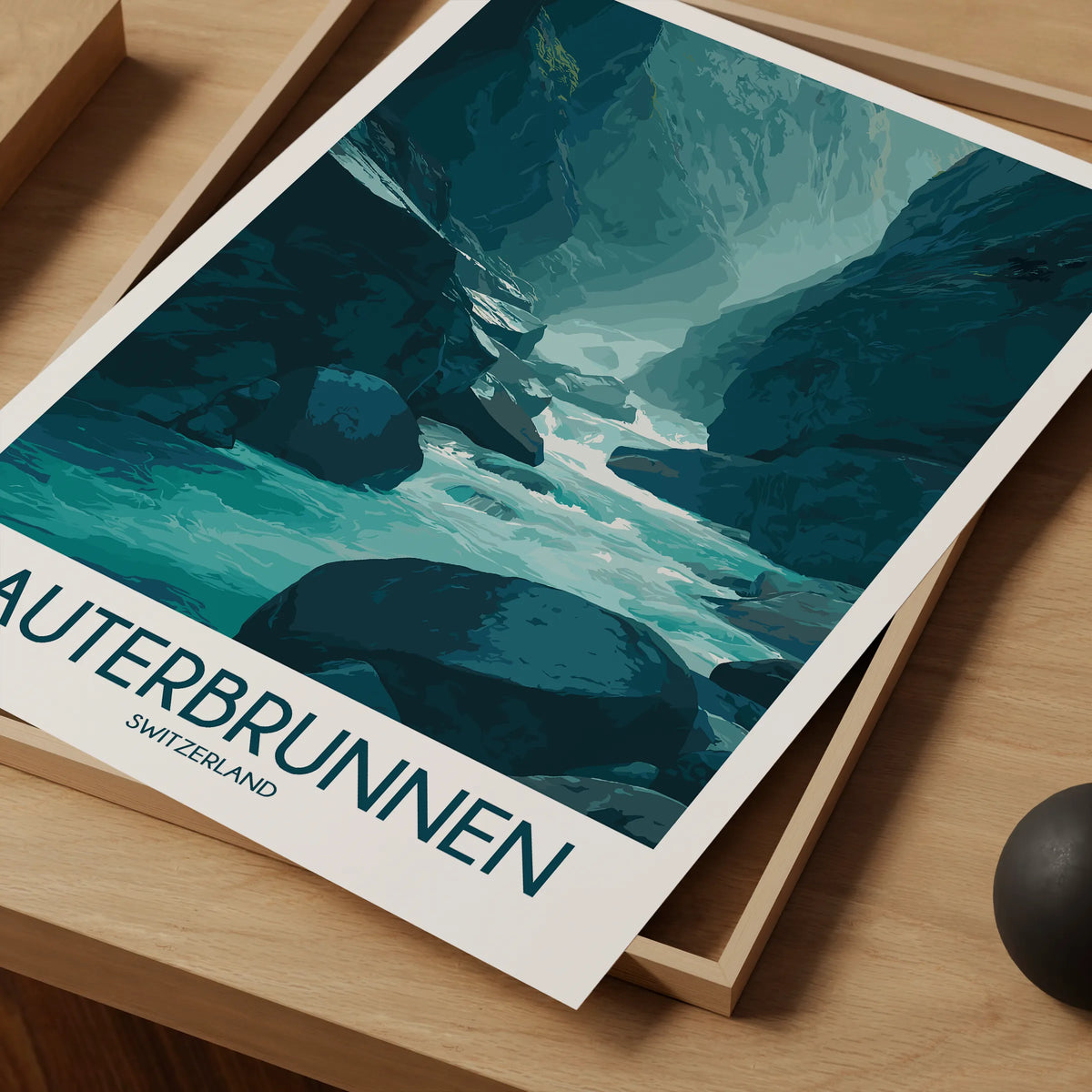 Lauterbrunnen Modern Travel Poster