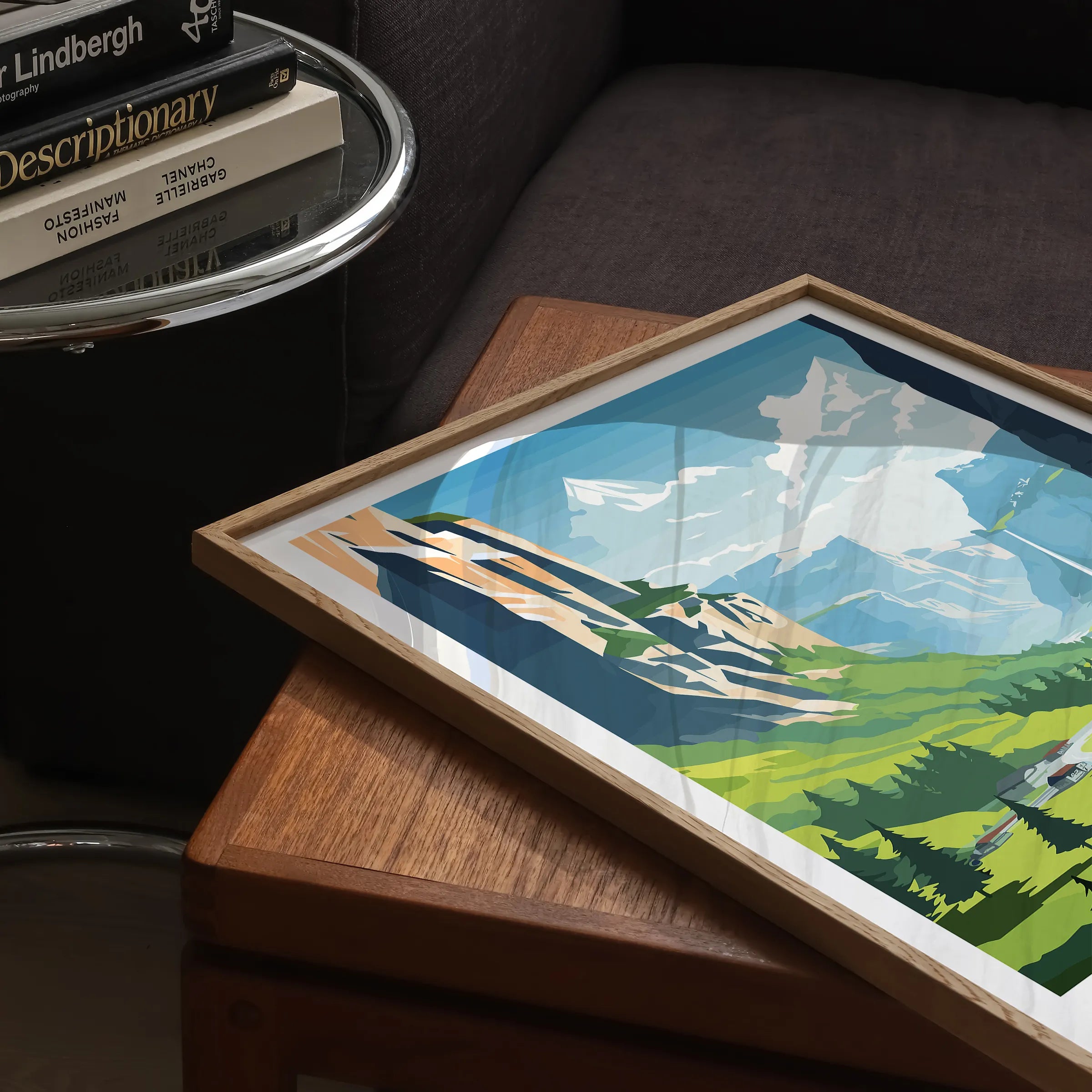 Lauterbrunnen Retro Travel Illustration