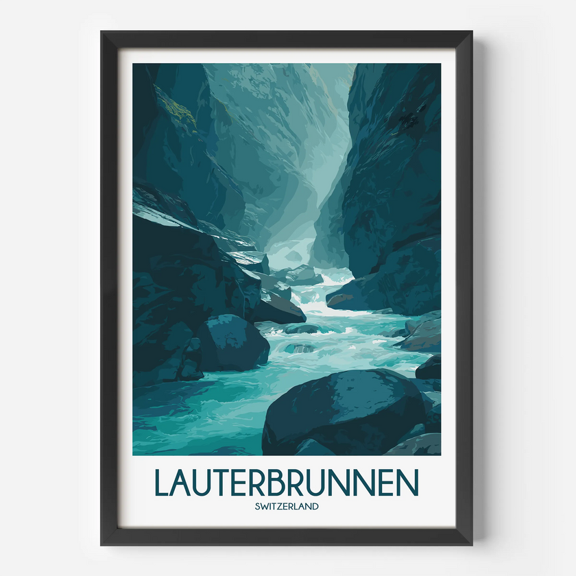 Lauterbrunnen Scenic Landscape Art