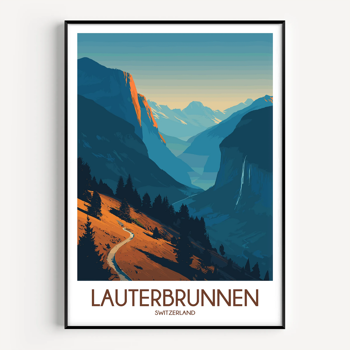 Lauterbrunnen Scenic Landscape Art