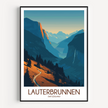 Lauterbrunnen Scenic Landscape Art