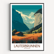 Lauterbrunnen Scenic Landscape Art