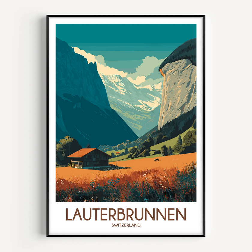 Lauterbrunnen Scenic Landscape Art