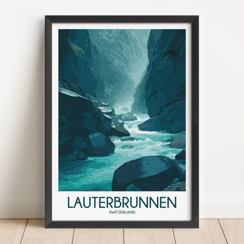 Lauterbrunnen Souvenir Poster Print