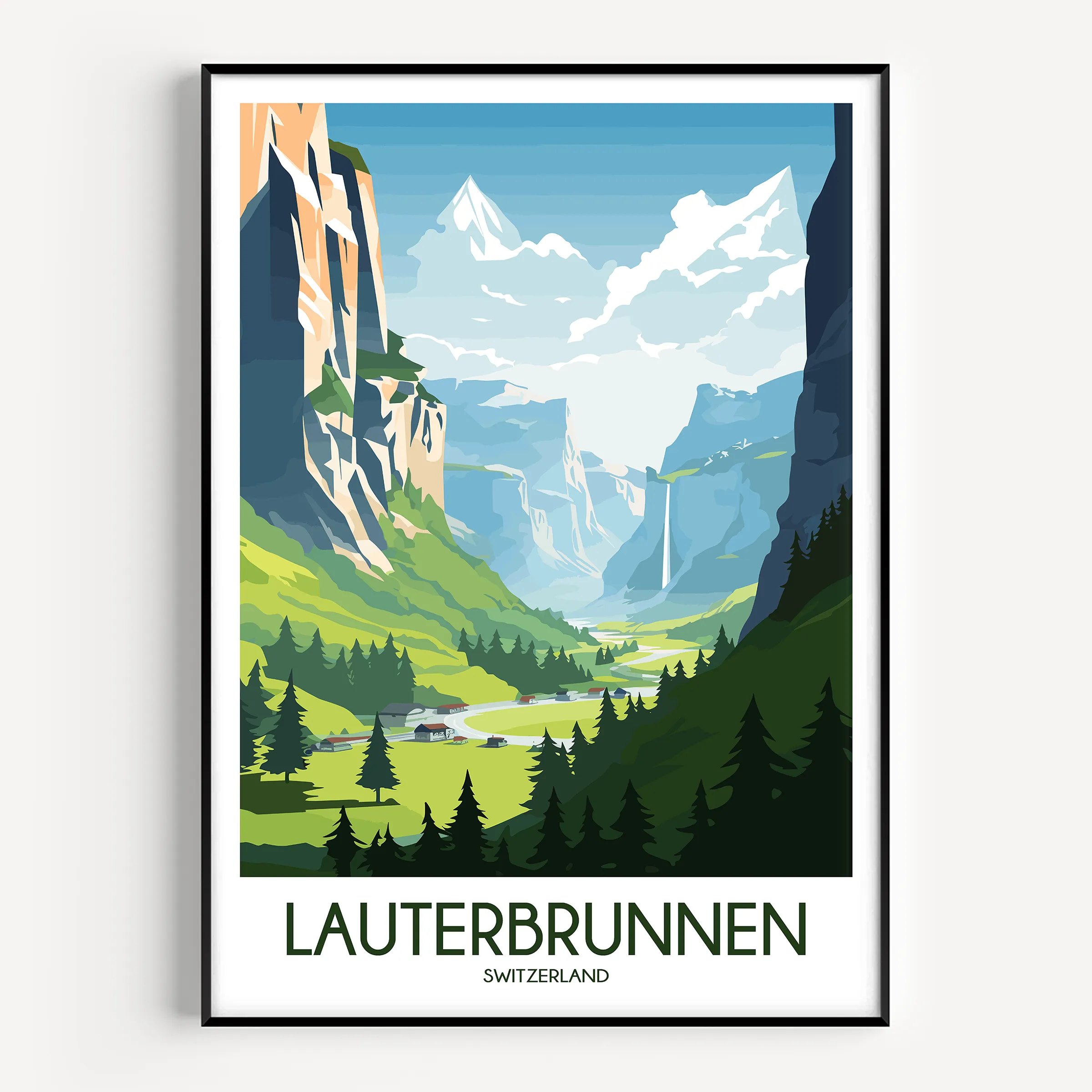 Lauterbrunnen Souvenir Poster Print