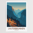 Lauterbrunnen Vintage Style Print
