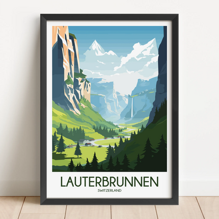 Lauterbrunnen Vintage Style Print