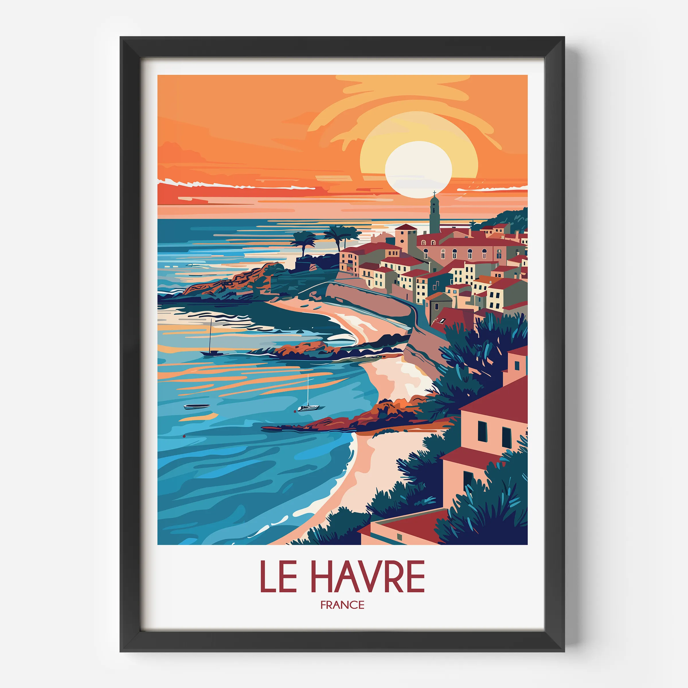Le Havre Modern Travel Poster