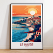 Le Havre Retro Travel Illustration
