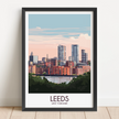 Leeds Modern Travel Poster