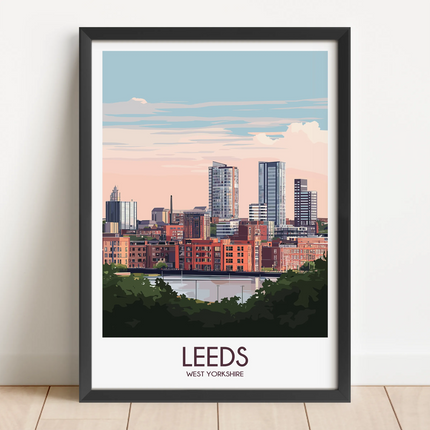 Leeds Modern Travel Poster