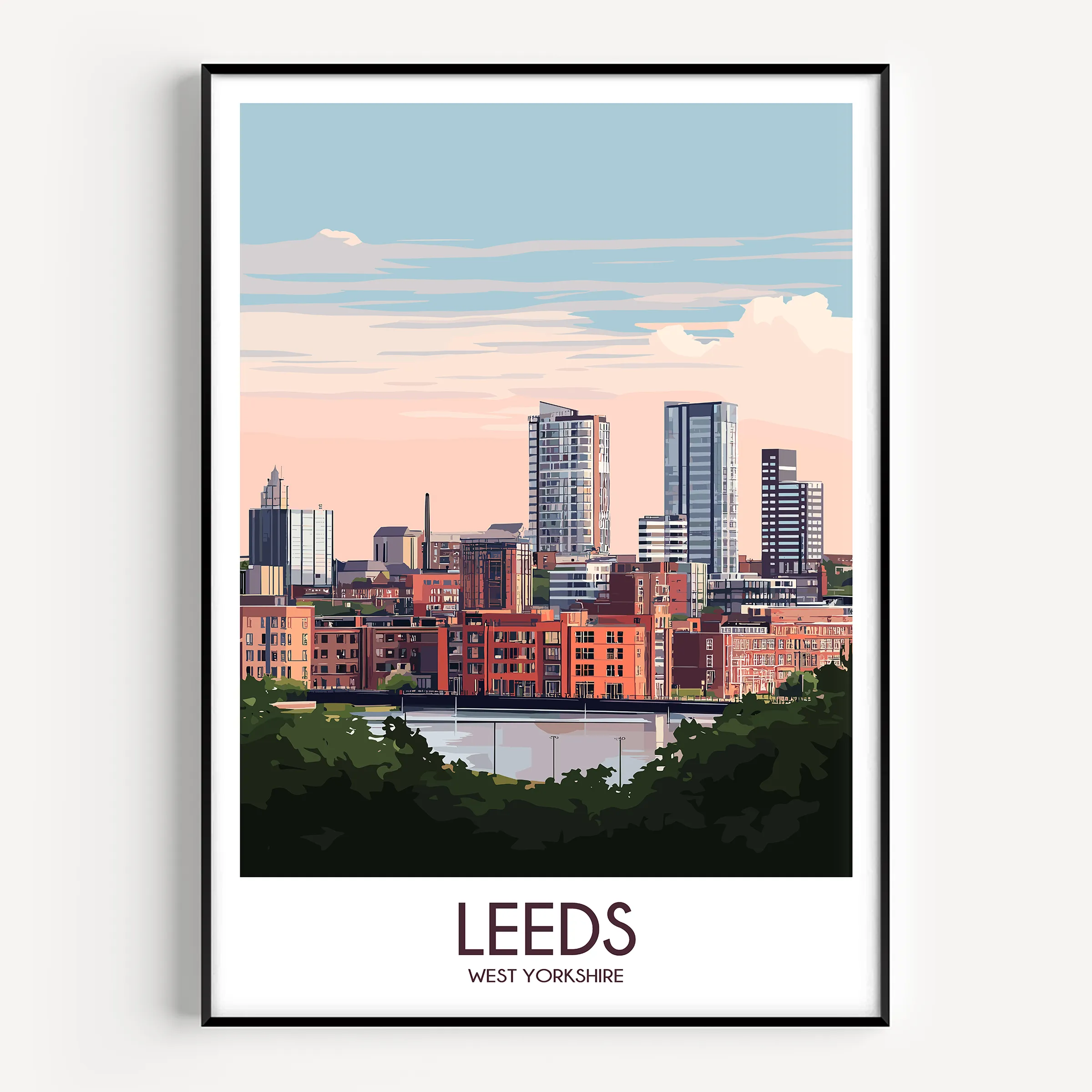 Leeds Retro Travel Illustration