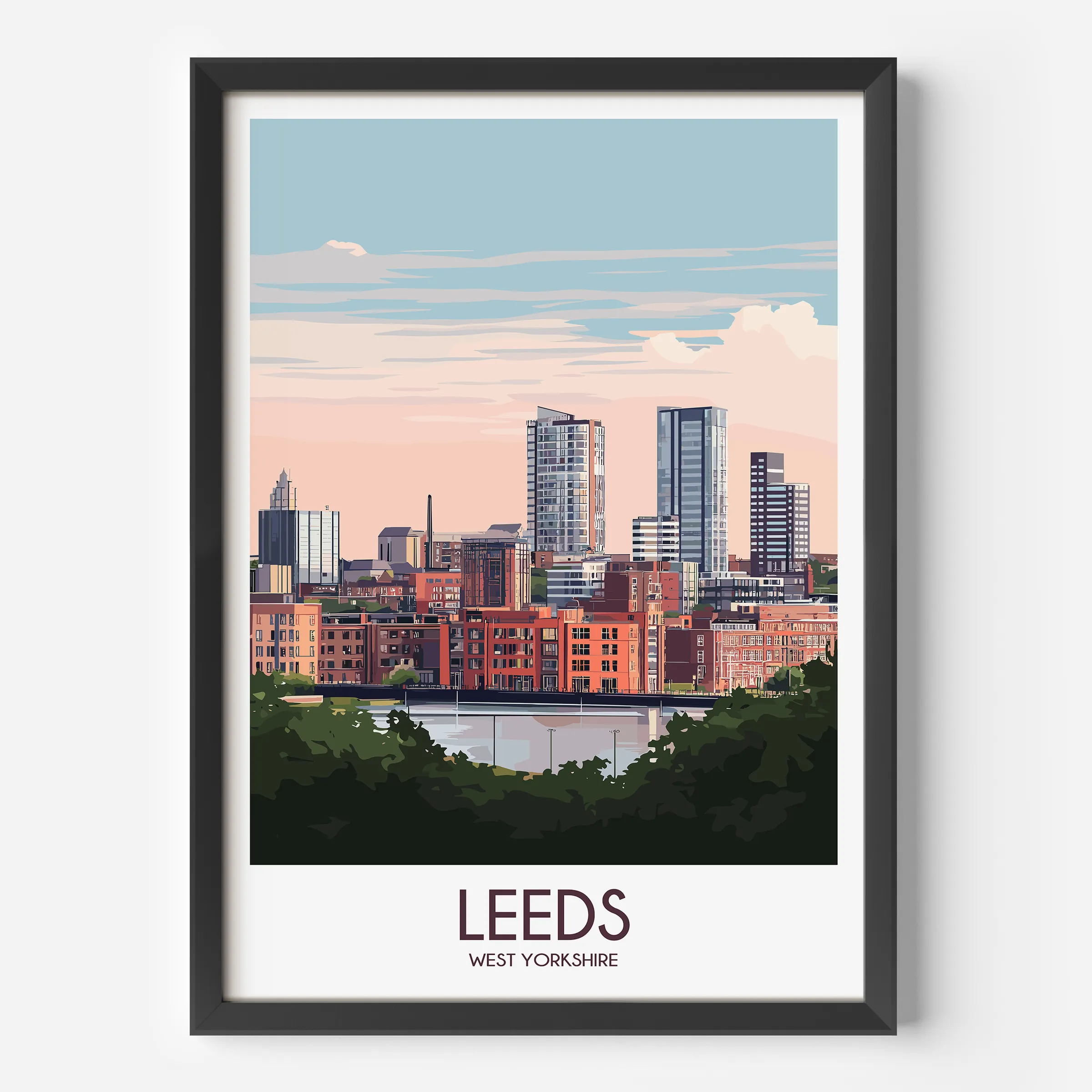 Leeds Souvenir Poster Print