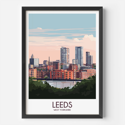 Leeds Souvenir Poster Print