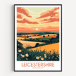 Leicestershire Modern Travel Poster