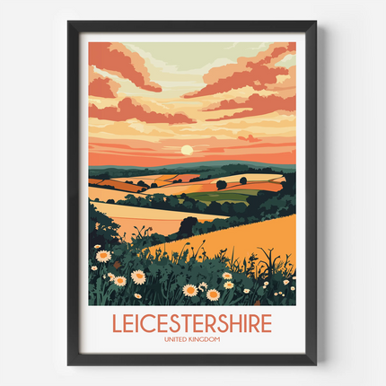 Leicestershire Vintage Style Print