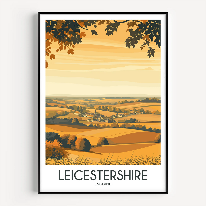 Leicestershire Vintage Style Print