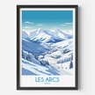 Les Arcs Modern Travel Poster