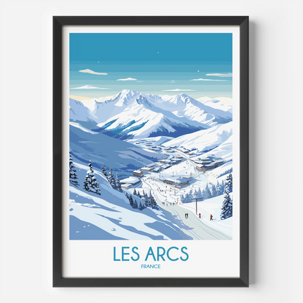 Les Arcs Modern Travel Poster