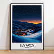 Les Arcs Retro Travel Illustration