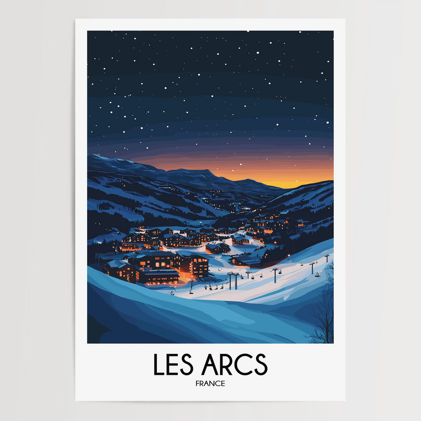 Les Arcs Souvenir Poster Print
