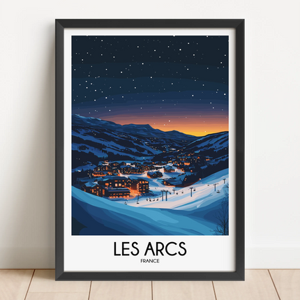 Les Arcs Vintage Style Print
