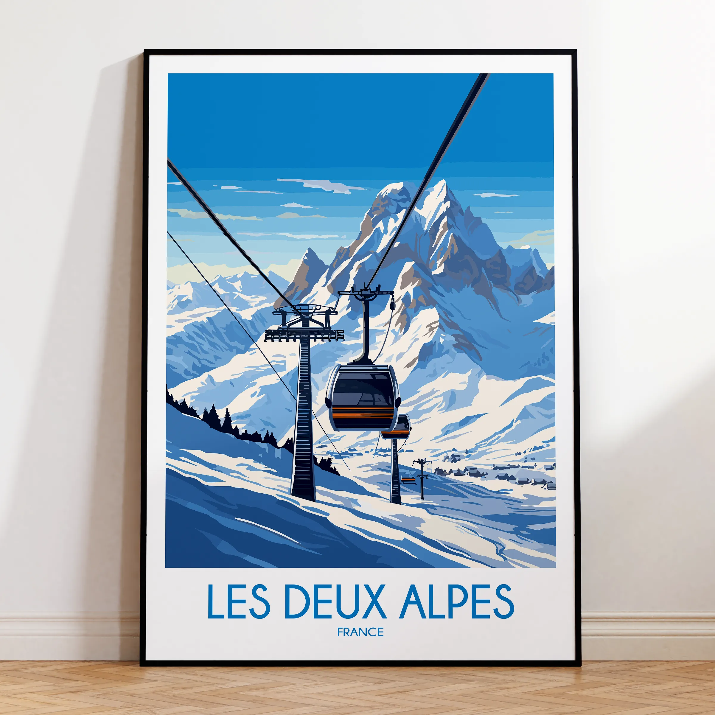 Les Deux Alpes Modern Travel Poster