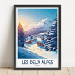 Les Deux Alpes Souvenir Poster Print