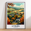 Leyburn Retro Travel Illustration