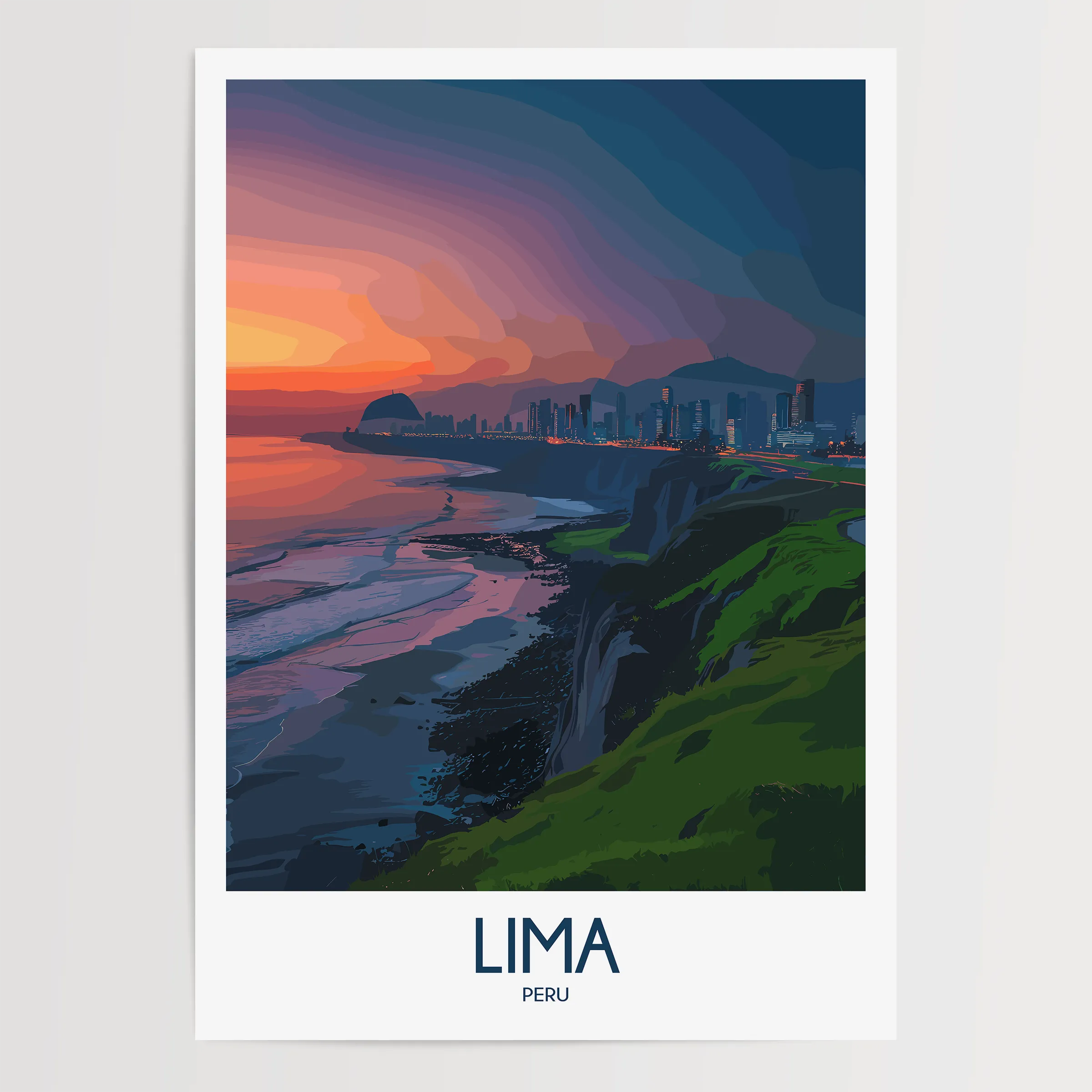 Lima Modern Travel Poster