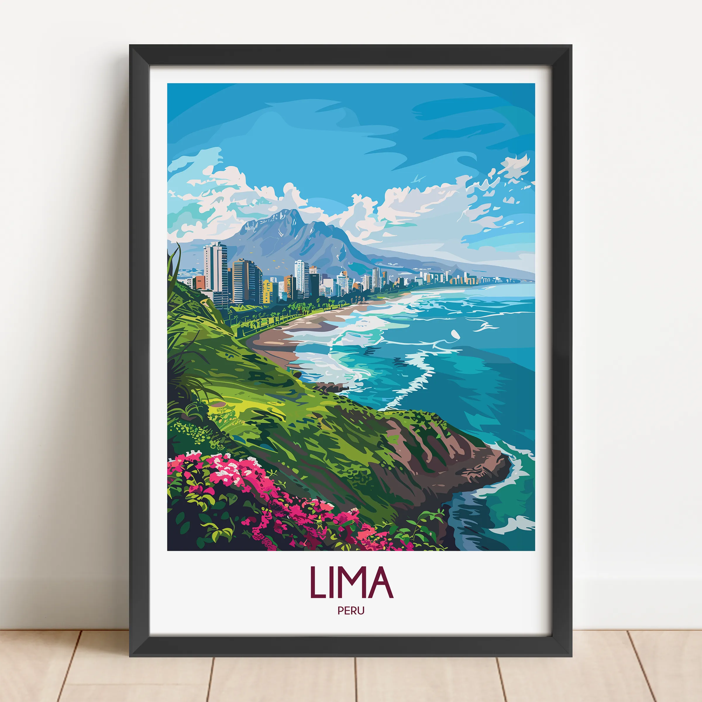 Lima Modern Travel Poster