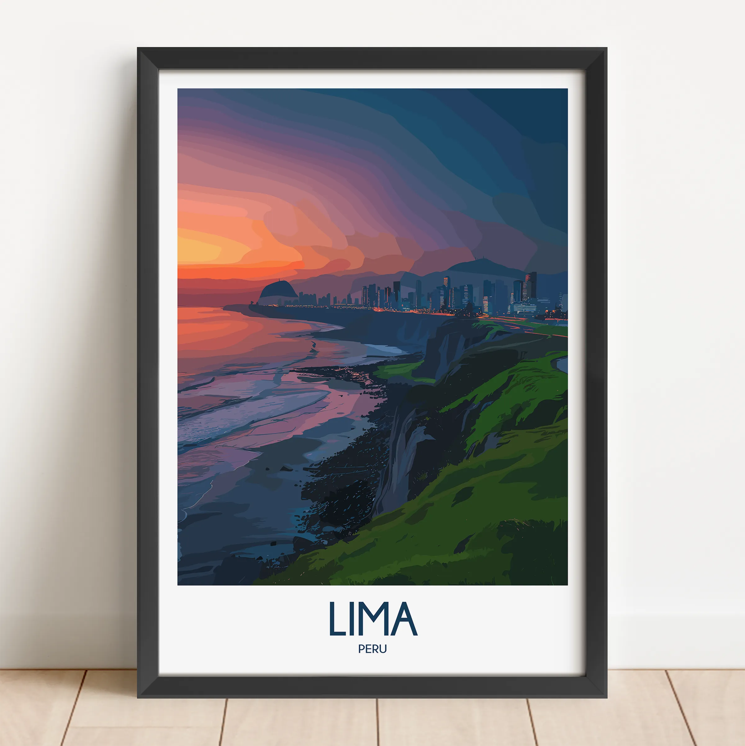 Lima Retro Travel Illustration