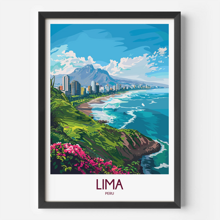 Lima Vintage Style Print