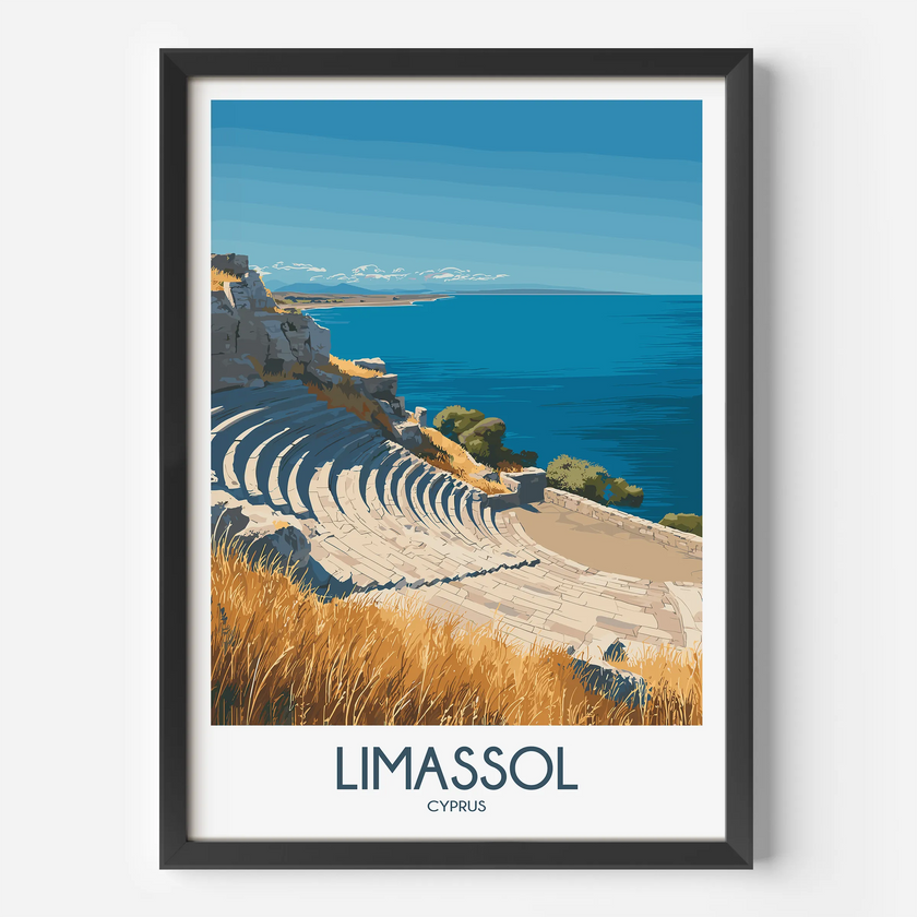 Limassol Modern Travel Poster