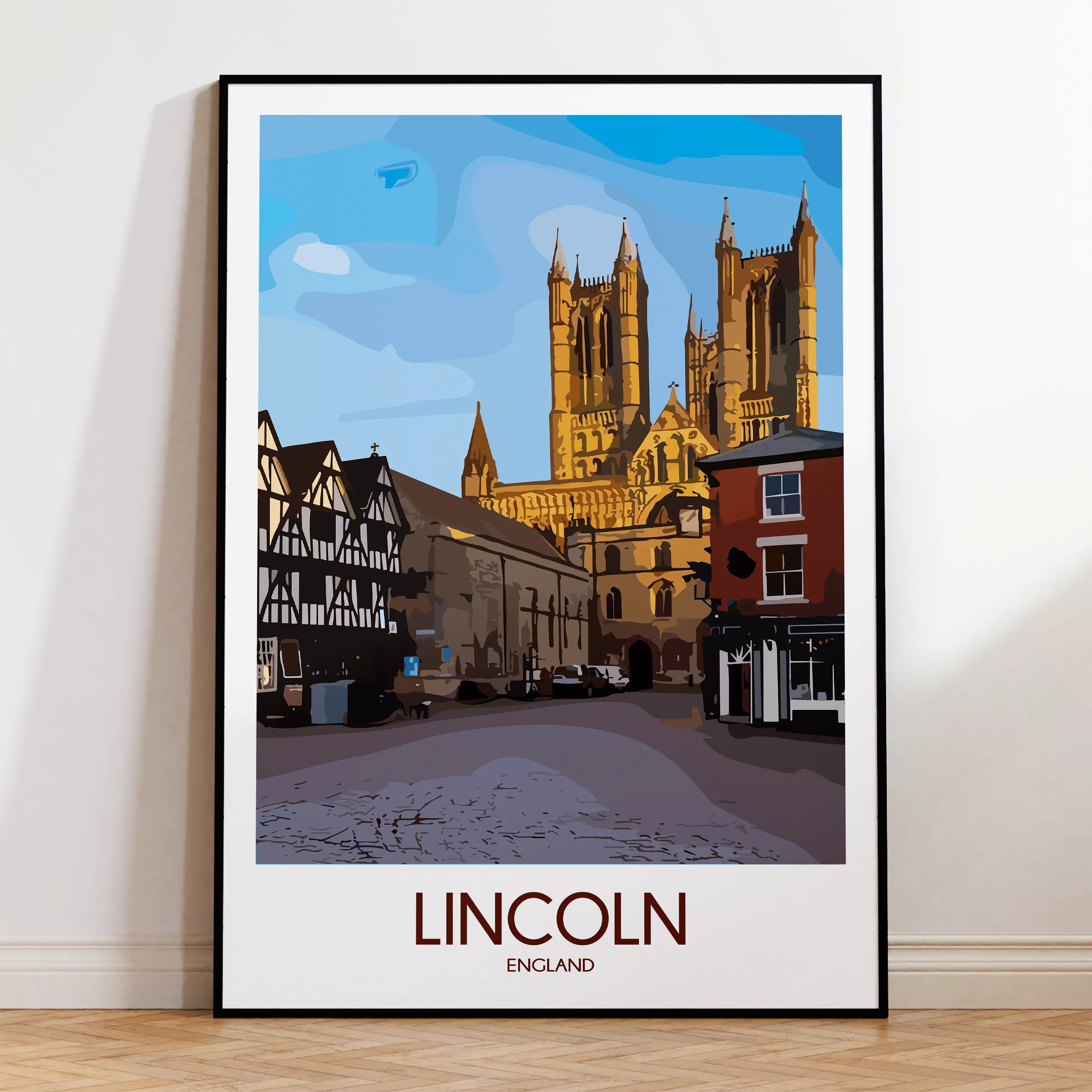 Lincoln Cathedral Scenic Landscape Art