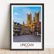 Lincoln Cathedral Vintage Style Print