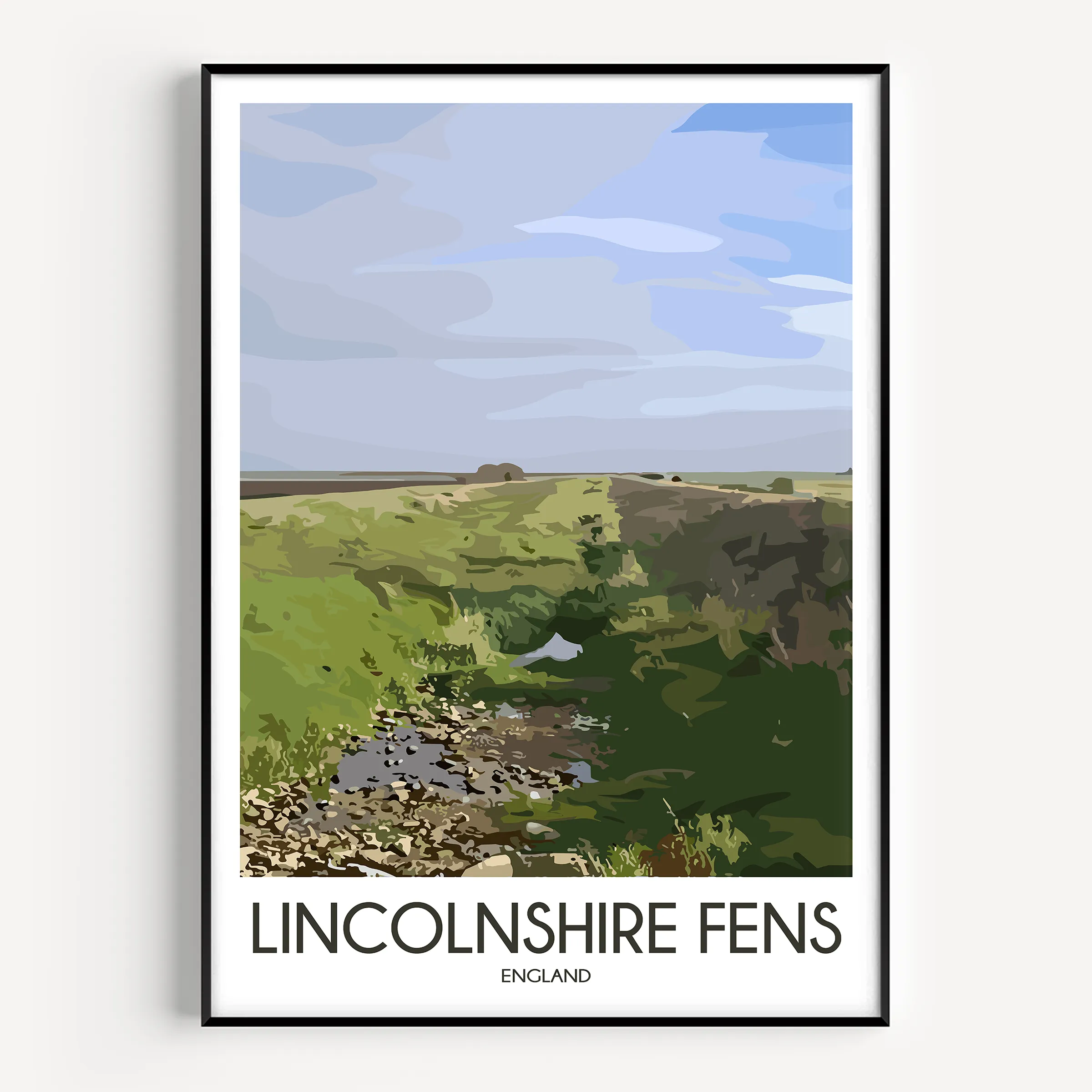 Lincolnshire Fens Destination Art Gift