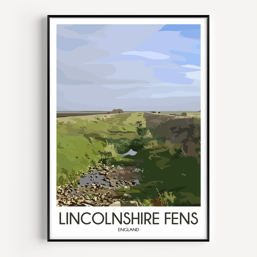 Lincolnshire Fens Destination Art Gift