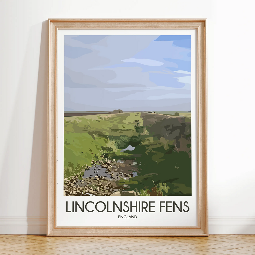 Lincolnshire Fens Minimalist Wall Art