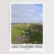 Lincolnshire Fens Retro Travel Illustration