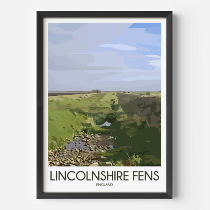 Lincolnshire Fens Scenic Landscape Art