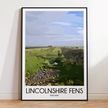 Lincolnshire Fens Souvenir Poster Print