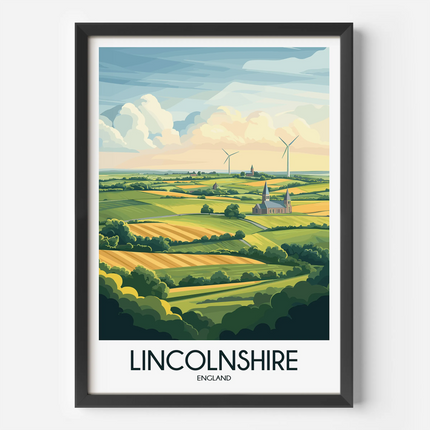 Lincolnshire Modern Travel Poster