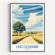 Lincolnshire Retro Travel Illustration