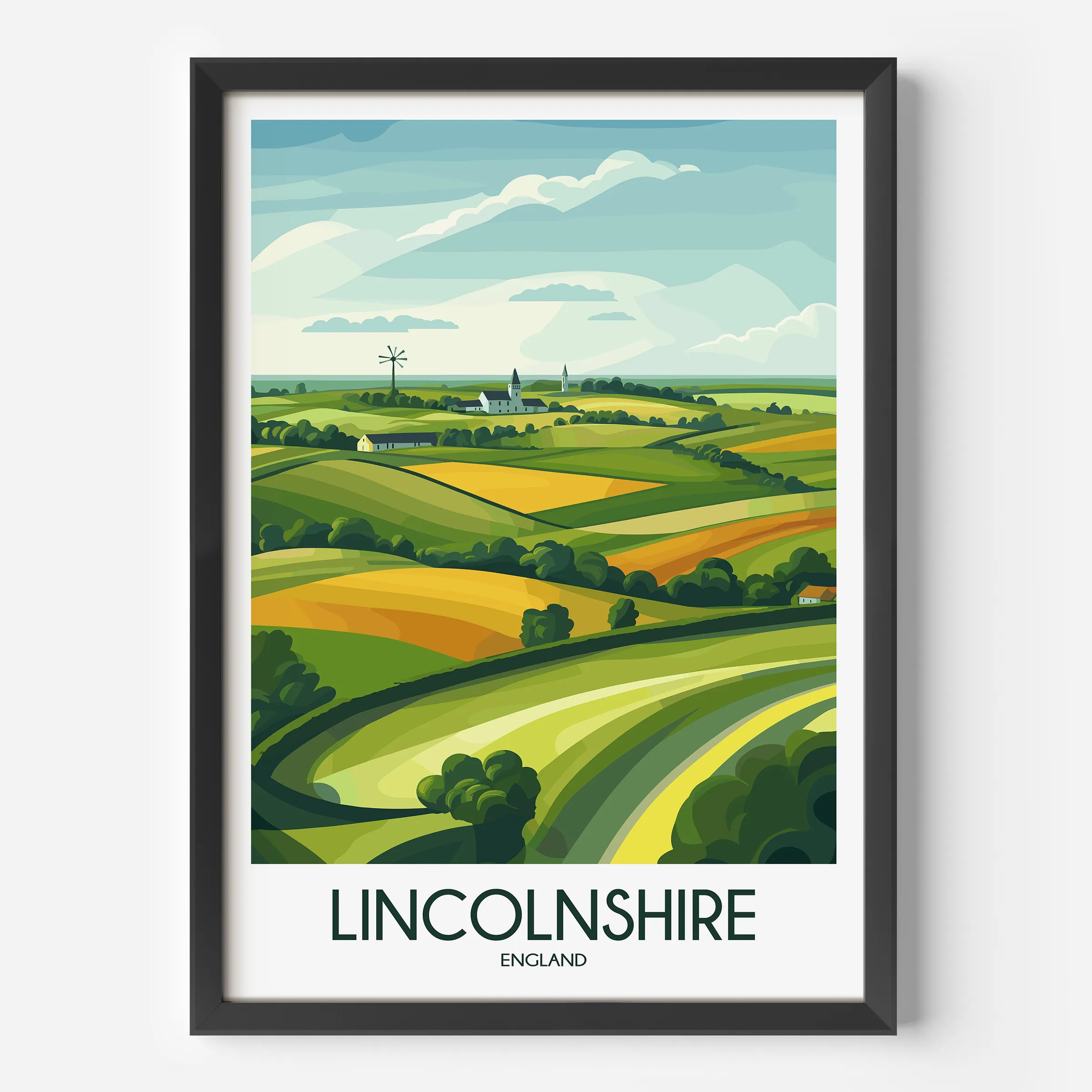 Lincolnshire Souvenir Poster Print
