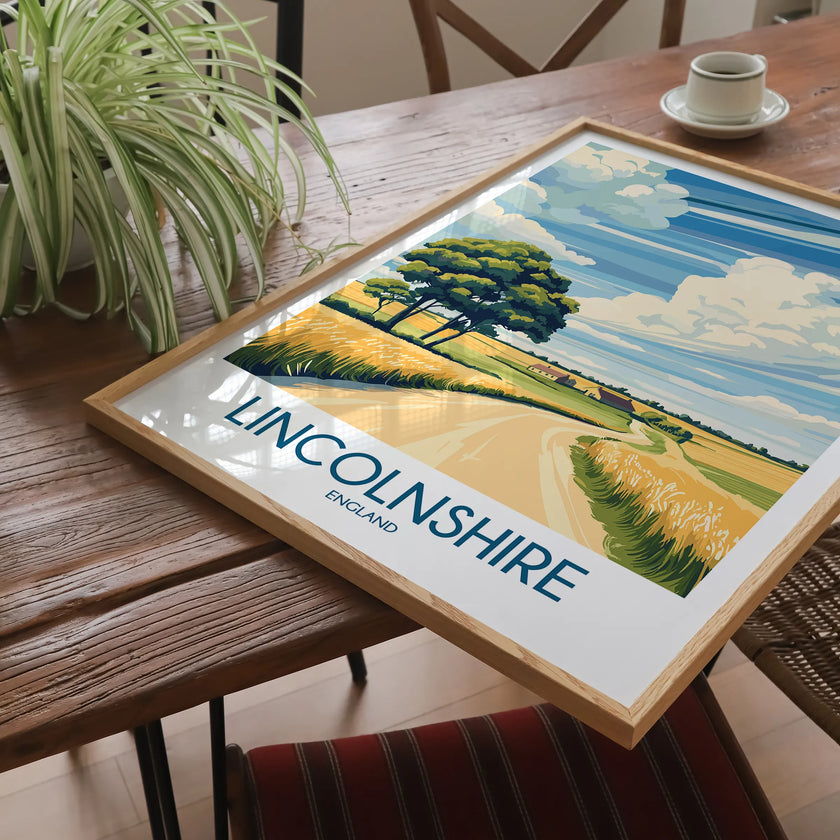 Lincolnshire Vintage Style Print