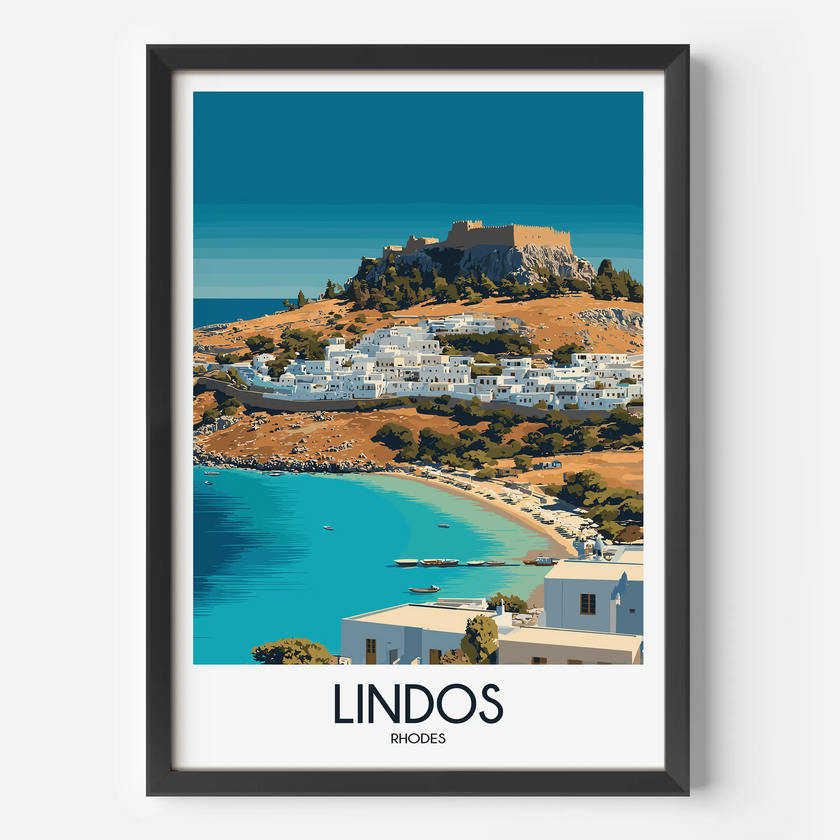 Lindos Scenic Landscape Art
